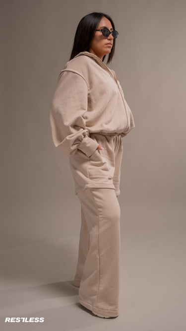 COTTON Hoodie & Sweatpants Versatile Activewear Set|color:gold