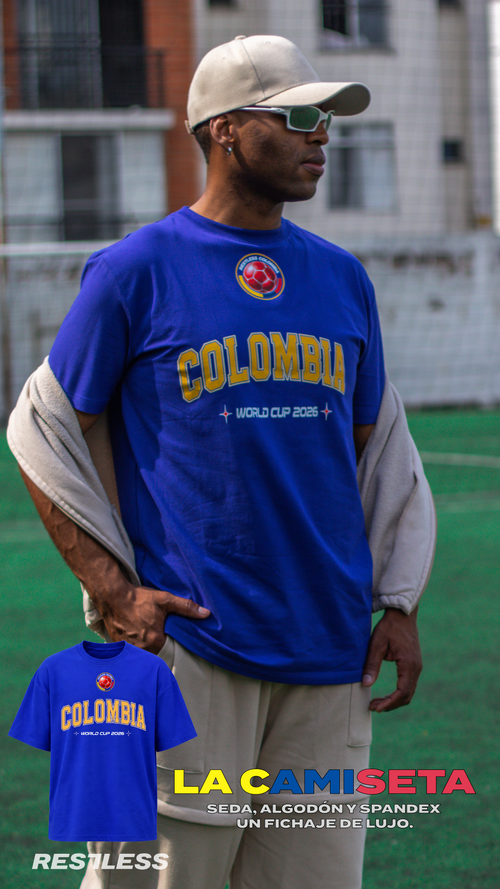 CAMISETA PARA EL MUNDIAL FUTBOL COLOMBIA 2026|Color:AZUL