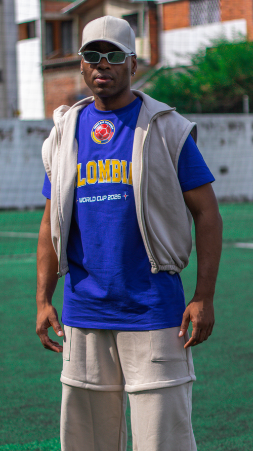 CAMISETA PARA EL MUNDIAL FUTBOL COLOMBIA 2026|Color:AZUL