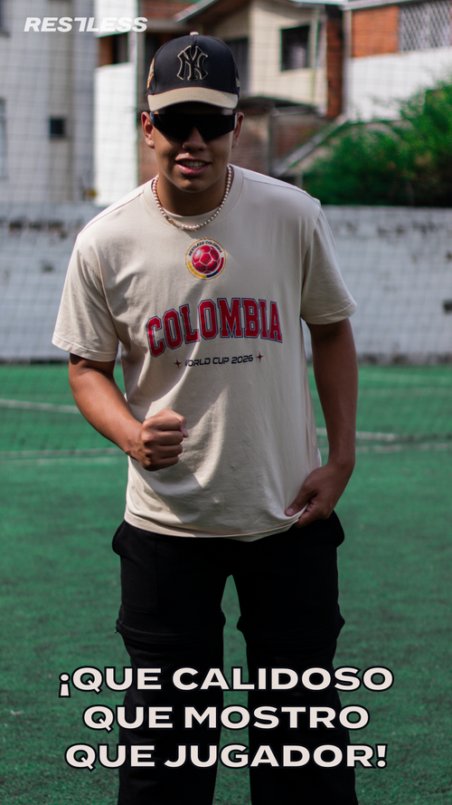 CAMISETA PARA EL MUNDIAL FUTBOL COLOMBIA 2026|Color:GOLD