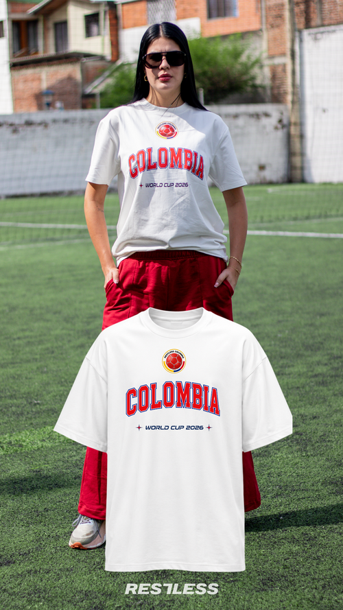 CAMISETA PARA EL MUNDIAL FUTBOL COLOMBIA 2026|Color:BLANCO