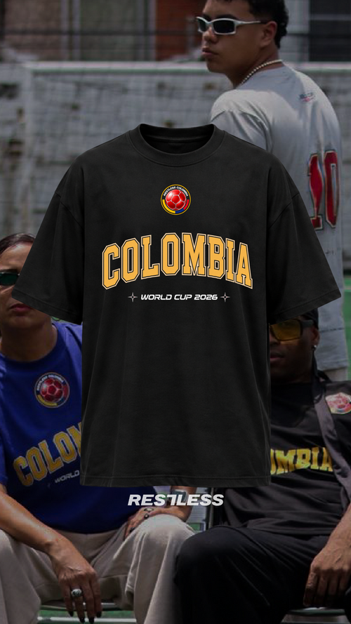 CAMISETA PARA EL MUNDIAL FUTBOL COLOMBIA 2026|Color:NOIR
