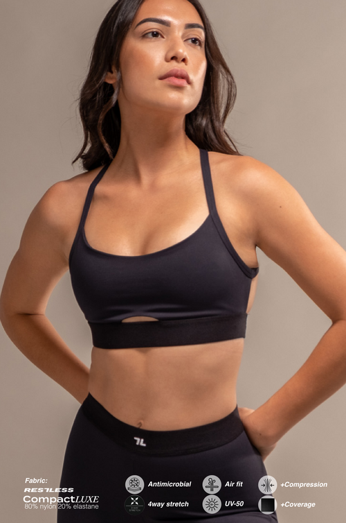 RESTLESS HIGH QUALITY NYLON ACTIVEWEAR SET WOMEN

ropa deportiva RESTLESS para mujer bonita de alta calidad 

NYLON NATURAL FABRICS|Color:BLACK