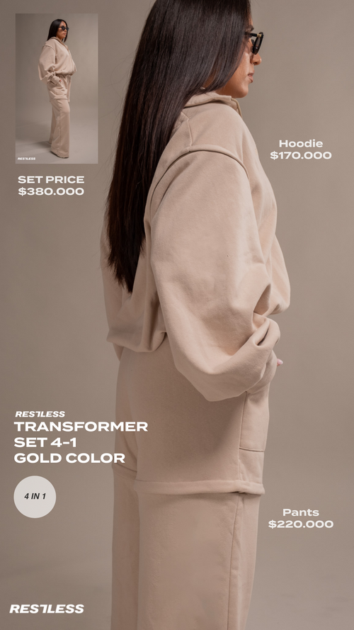 Ropa deportiva de lujo RESTLESS en algodón orgánico color Gold, tela transpirable de alta calidad hecha en Colomxbia.

FIBRAS ORGANICAS NATURALES ORGANIC COTTON NATURAL FABRICS|Color:GOLD